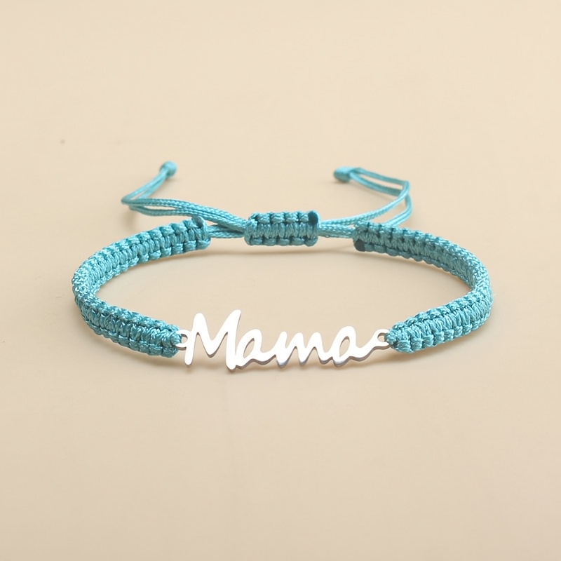 Fashion Stainless Steel "Mama" Bracelet, Adjustable Gift