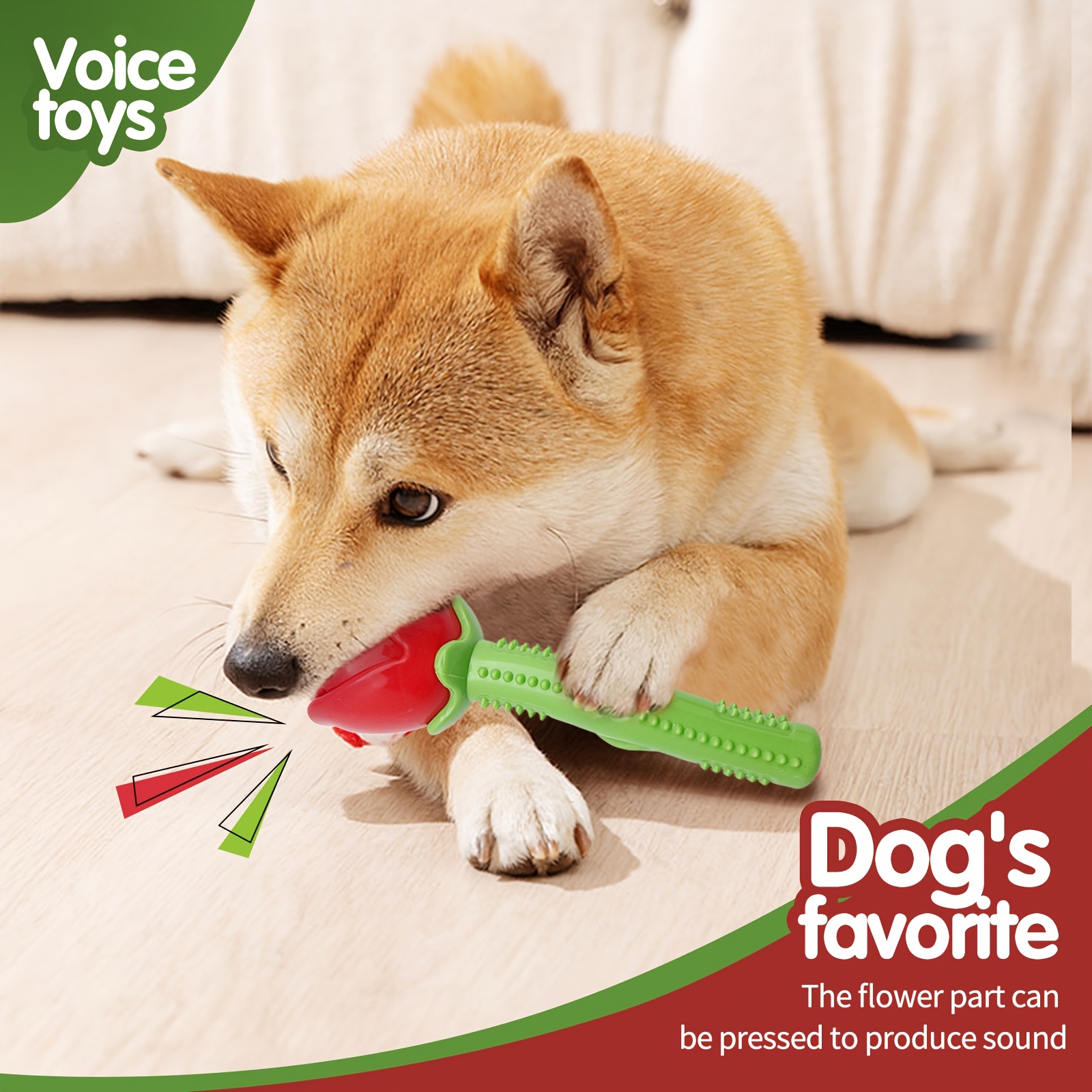 rose flower dog toy Puppy Love Rover's Roses