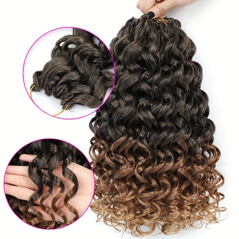 22 Ombre Deep Wave Crochet Mongolian Hair Extensions Natural Wavy Synthetic  Braids From Eco_hair, $7.26