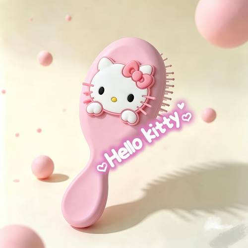 imagen del artículo 1pc cepillo de pelo con bomba de aire adorable, exquisito y lindo, pequeño y mini, cepillo de pelo rosa con bomba de aire, estética, artesanía , cepillo de pelo de dibujos animados, se puede regalar como regalo de vacaciones a familiares y