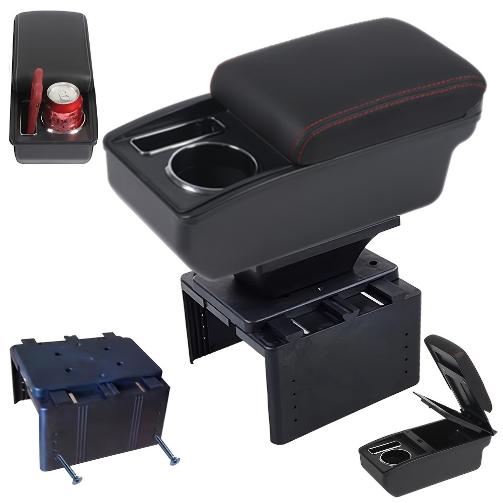 

Universal Car Armrest Box Sliding - - , Cup & Phone For