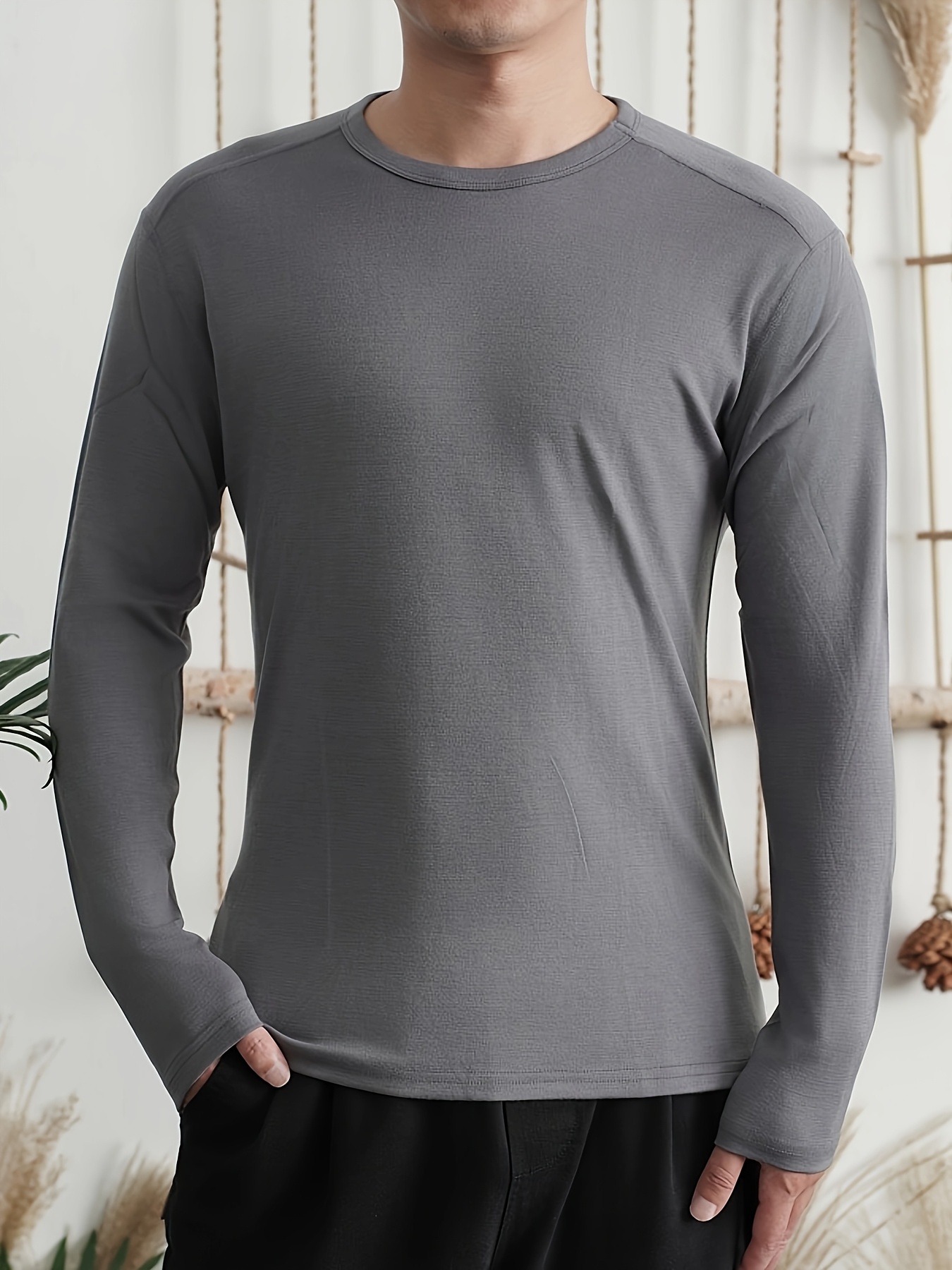 grey preparer mens merino wool thermal shirt quick dry Temu Pakistan