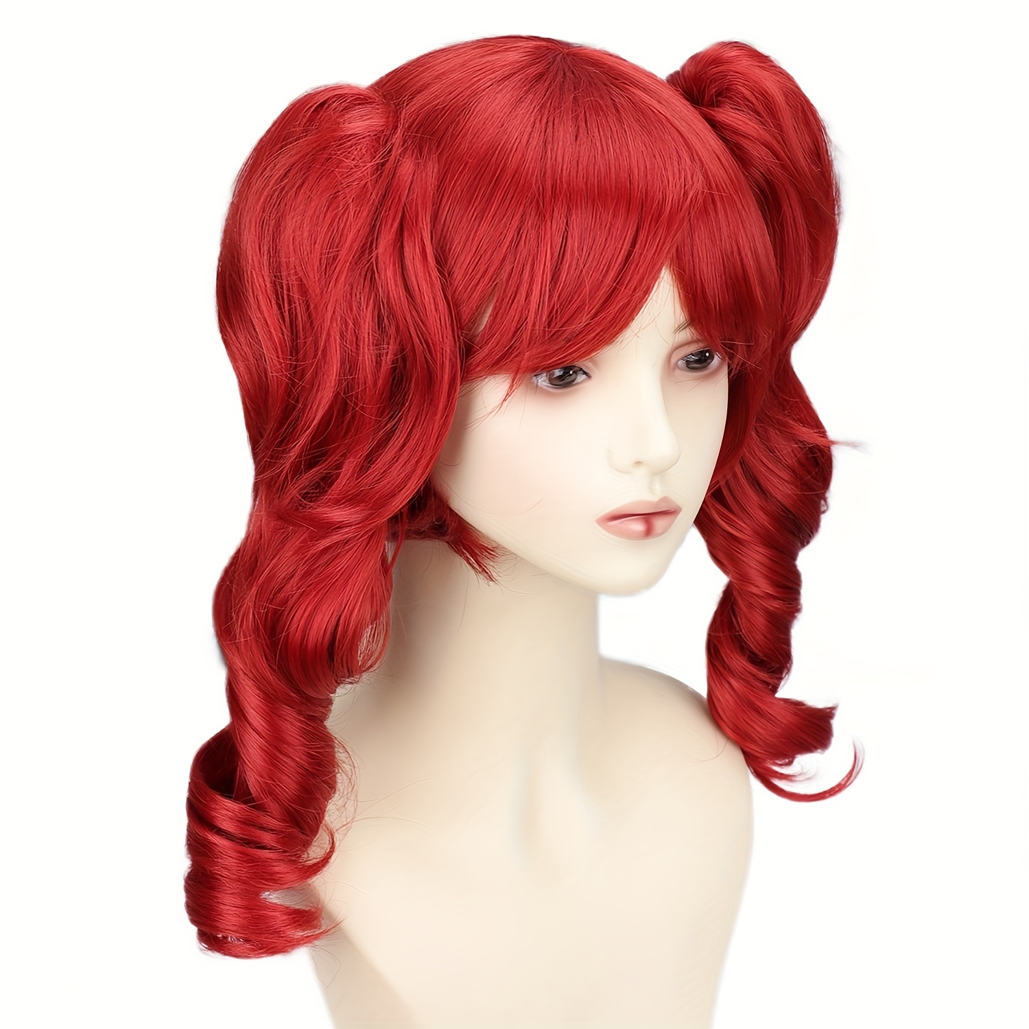 womens heat resistant synthetic fiber curly red wig with blonde roots   style hair   costume for halloween circus cosplay comfortable   wavy   vibrant   versatile for themed parties casual attire ideal for   inspired looks suitable for all beige tones durable   anime cosplay perruque cosplay perruque halloween cosplay women halloween costume women Product details 8