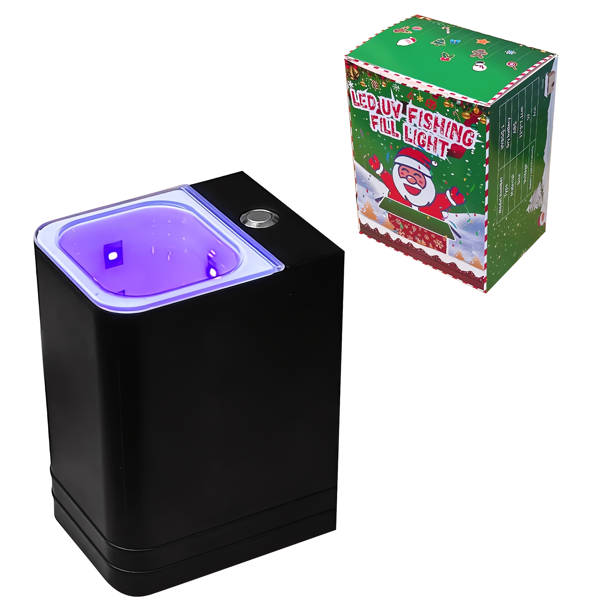 TEMU Luce UV LED per esche da pesca ultra-luminosa, torcia UV portatile per esche luminose, per la pesca notturna in acqua e , attrezzatura da pesca