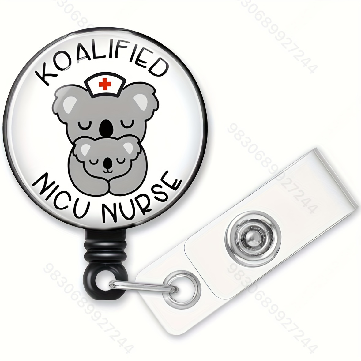 Koalified Nicu Nurse Badge Reel | Cute Funny Inspirational Nursing Name  Badge Retractable ID Clip Holder | Gifts For Nurses Medical Accessories