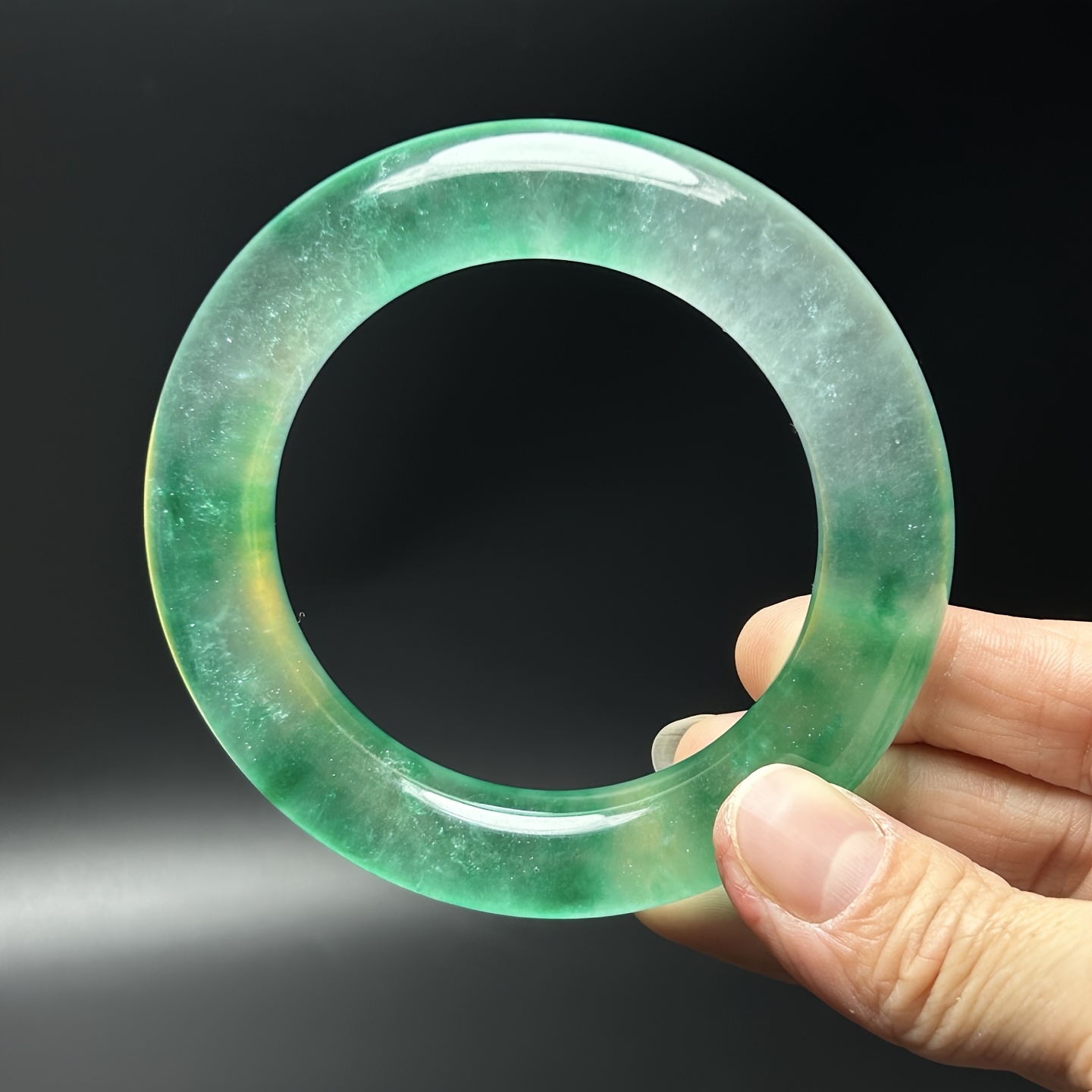 Perfect High-Ice Precision Crafted Round Bangle Bracelet, Unisex