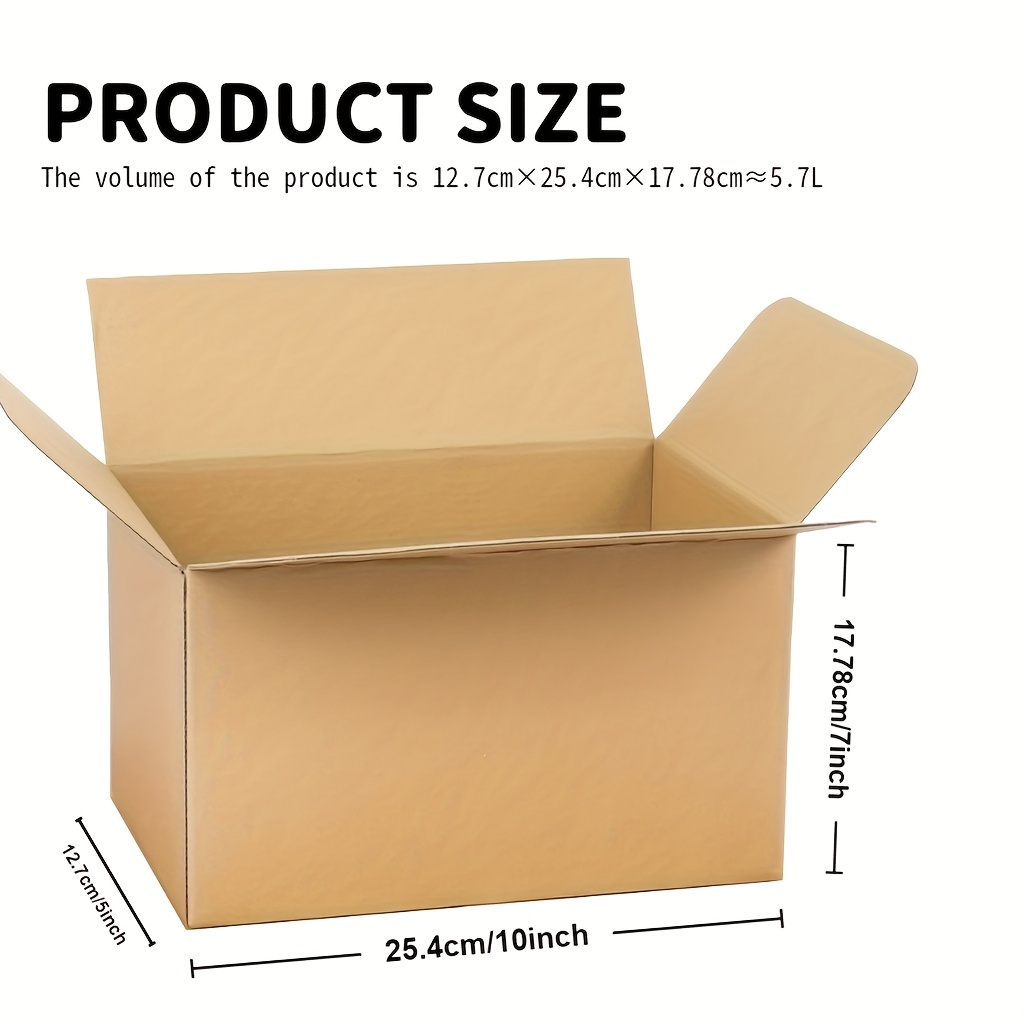 TEMU 100/75/50/25 Pack 10x7x5 Shipping Boxes/moving Boxes/boxes For Shipping. Business, Brown Mailer Corrugated Cardboard Boxes For Shipping Mailing