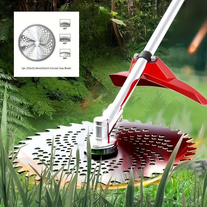 60 tooth alloy lawn mower blade durable and sharp for land clearing irrigation crop harvesting and more suitable for harder shrubs crops and miscellaneous use details 8