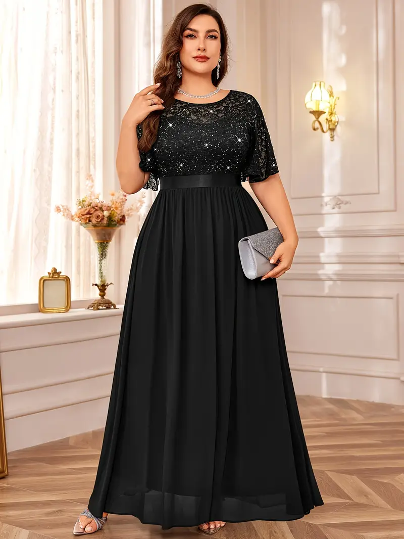 Plus Size Black Tie Dresses Plus Size Plus Size P53210 Plus Size Women Elegant Sequin Temu Plus Size Black Tie Dresses Plus Size Plus Size P53210 Plus Size Women Elegant Sequin Temu