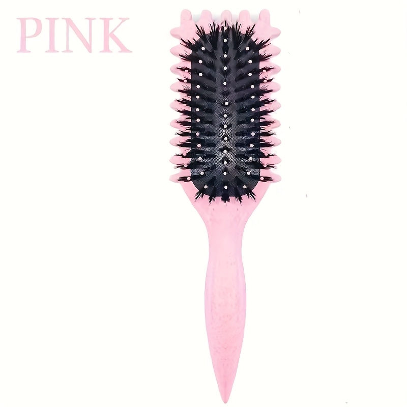 TEMU 1pc Of Hollow Curly Hair Brush, Curly Hair Definition Styling Comb Brush, Wavy Curly Hair Brush - A Comb Used For Combing And Shaping Male And