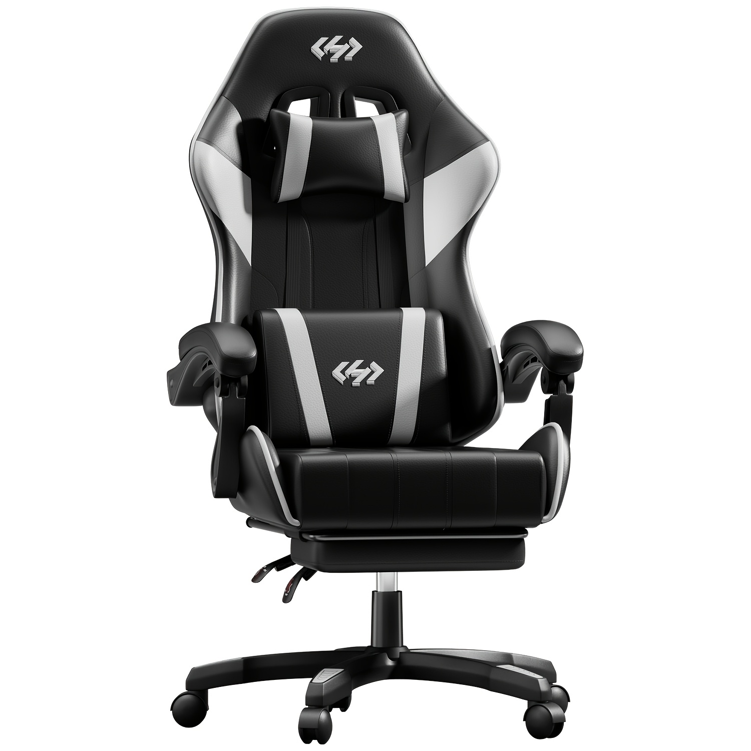 TEMU Sedia da Gaming Furnishia con Poggiapiedi, Sedia da Computer Regolabile in Altezza con Supporto Lombare e Poggiatesta per Adulti, Sedia Girevole