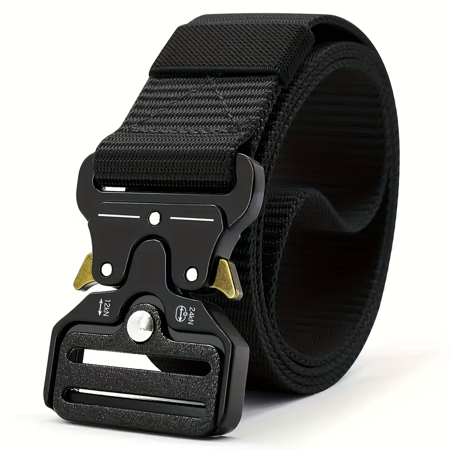 

Unisex Tactical Belt With Automatic Buckle - Durable Nylon, Perfect For Jeans & Outdoor Wear