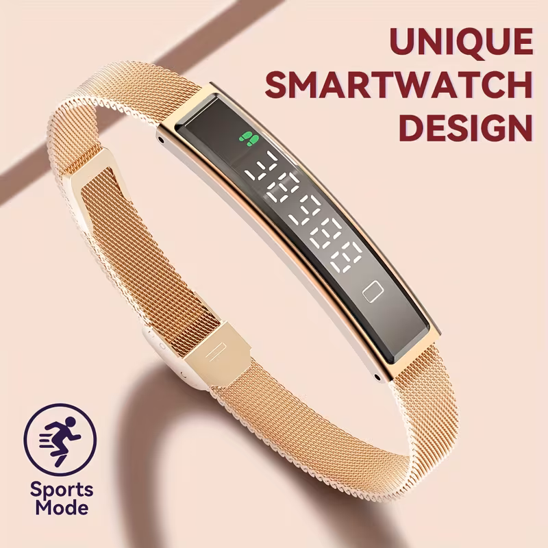 smart bracelet with multiple sports step count elegant stainless steel watch with to take a photo smartwatch lightweight and stylish compatible with cell phones valentines day gift for women Product details 8