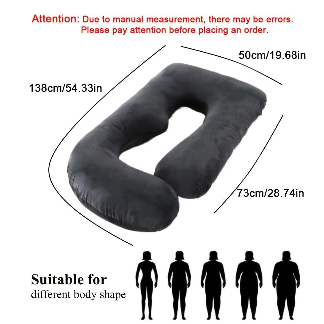G-shaped Lumbar Support Pregnancy Pillow, Side Sleeping Wedge Pillow with Removable Washable Cover, Provides Full Body Support for Various Sleeping Positions Including Side and Back Sleeping, Ergonomic Cushion