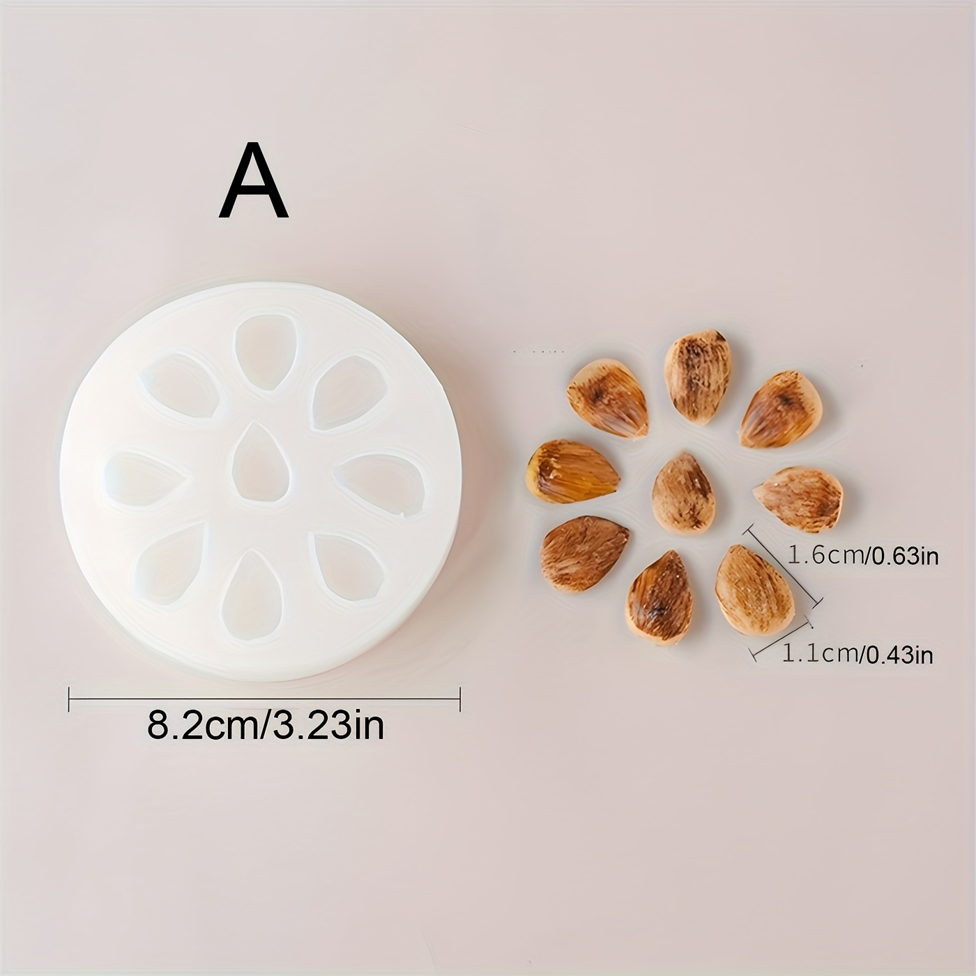 Image of Simulation Nut Mold Walnut Almond Silicone Candle Mold Diy Aromatherapy Candle Decoration Material Gypsum Resin Soap Cement Casting Mold Plaster Crafts Mold