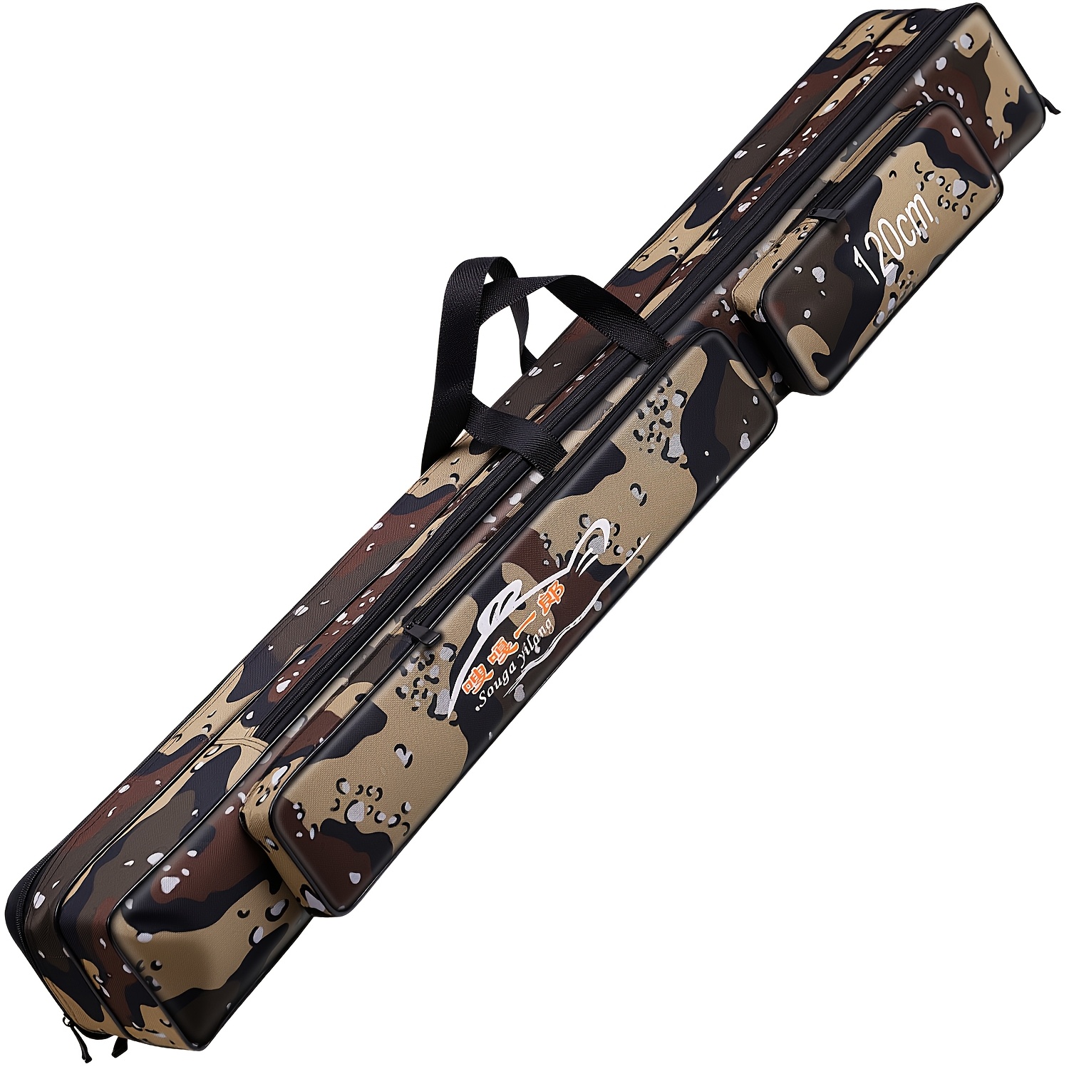 Sougayilang Fishing Rod Carry Bag, Tackle Storage Bag, 31.4in/47.2in Two-layer Large Capacity Fishing Bag, Travel Bag