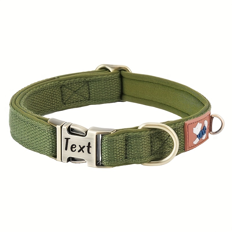TEMU Collare Regolabile per Cani di Taglia Grande, Media e - Personalizzazione con /Telefono/, Collare Resistente con Informazioni Rapide, Opzioni di
