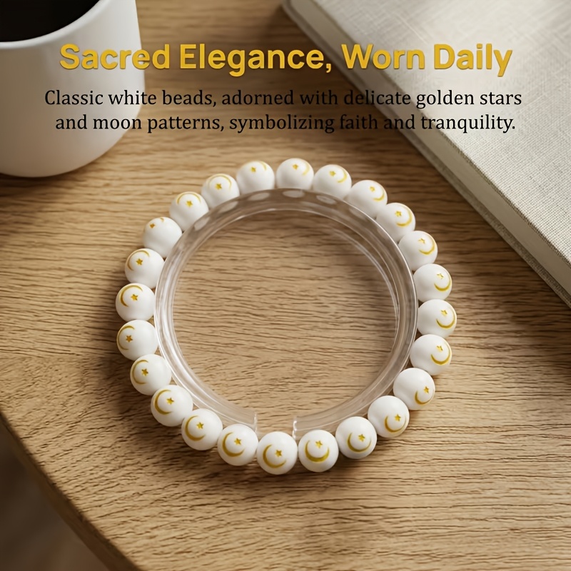 Unisex Star Blessing Zen Style Bead Bracelet, Tranquility Gift