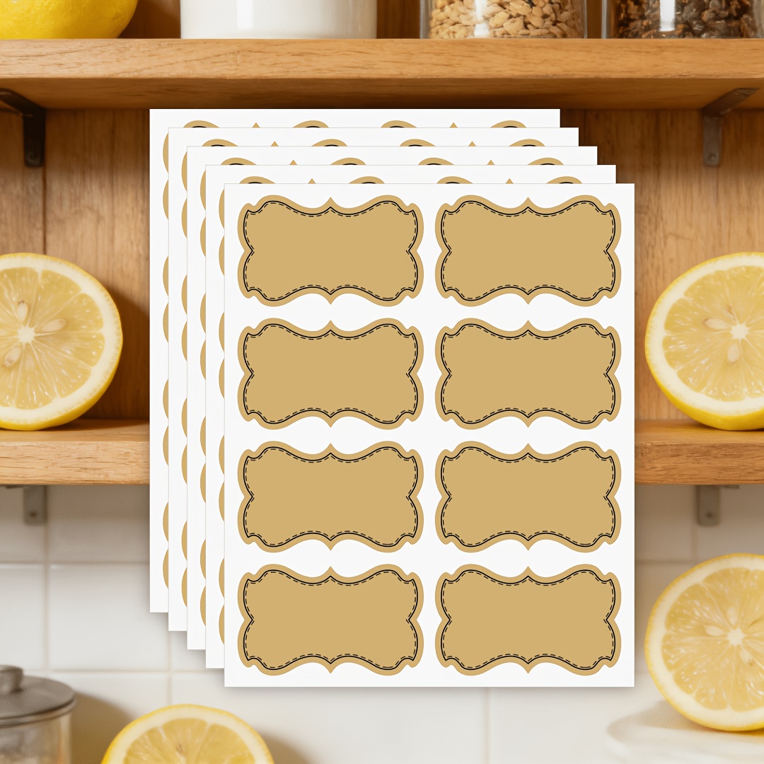 120 Paper Handwritten Kitchen Labels - Self-adhesive Gift Seal Stickers For Pantry Organization, Holiday Party…: retailer-supplied image