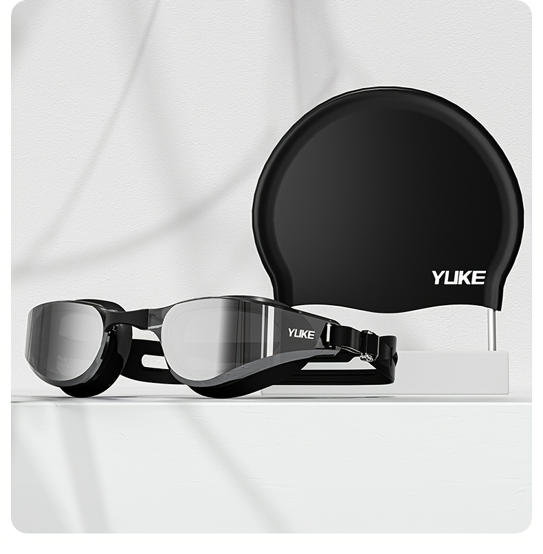 1pc of Adult Electroplated Swimming Goggles with High-definition Anti-fog and Ultra-wide-angle Vision Design