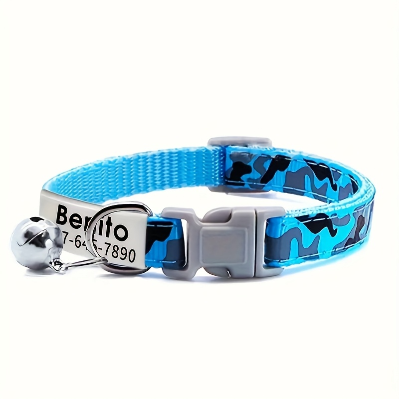 Customizable Leopard Print Dog Collar with ID Tag