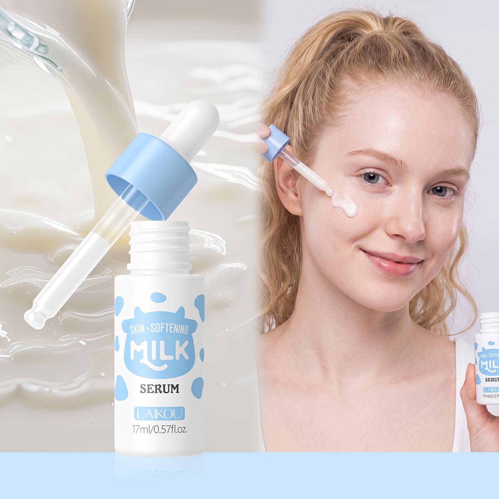 Image of Laikou Milk Serum 0.57fl.oz, , Deep Hydrating, Contain Vitamin E, Shea Butter & Niacinamide