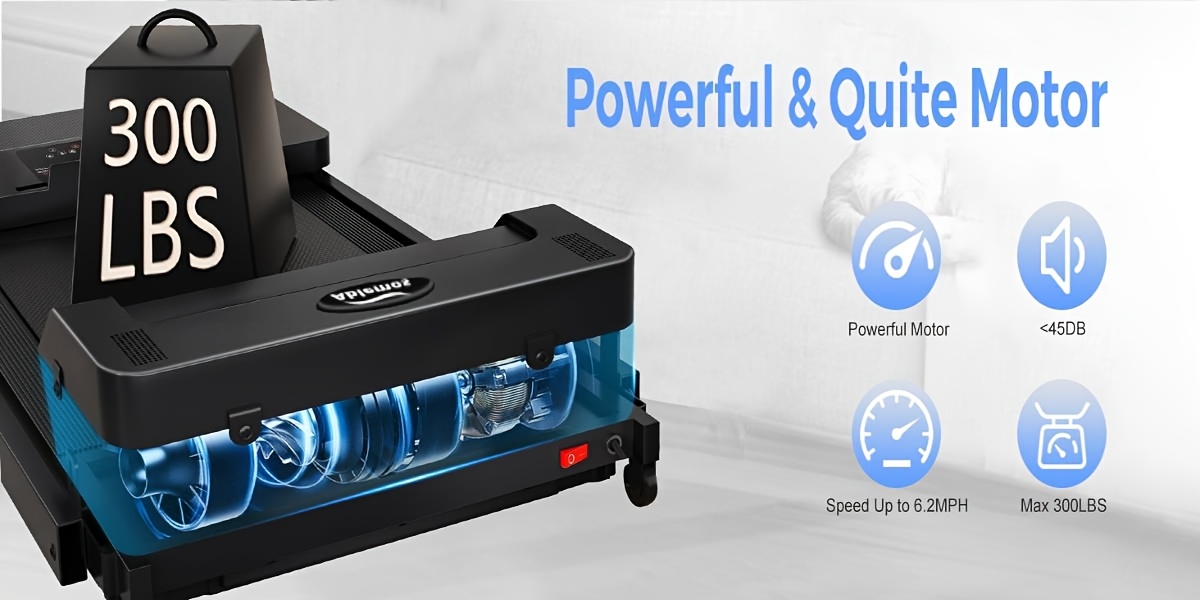 Factory-direct Deal of household folding treadmill, with a load capacity of 300 pounds, power of 3.0 horsepower, speed of 6.2 miles per hour, silent type, equipped with handles. It is an ideal choice for Women's fitness.