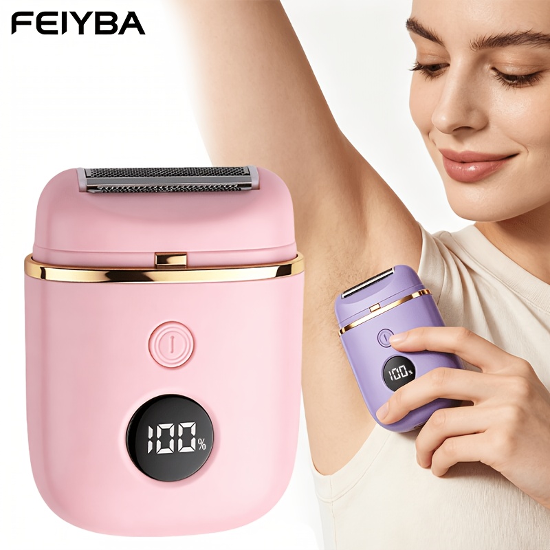 TEMU Rechargeable Digital Time Display, Multifunctional Stainless Steel Blade, Convenient For Removing Underarm, Bikini Line, Leg And Arm Hair - Usb