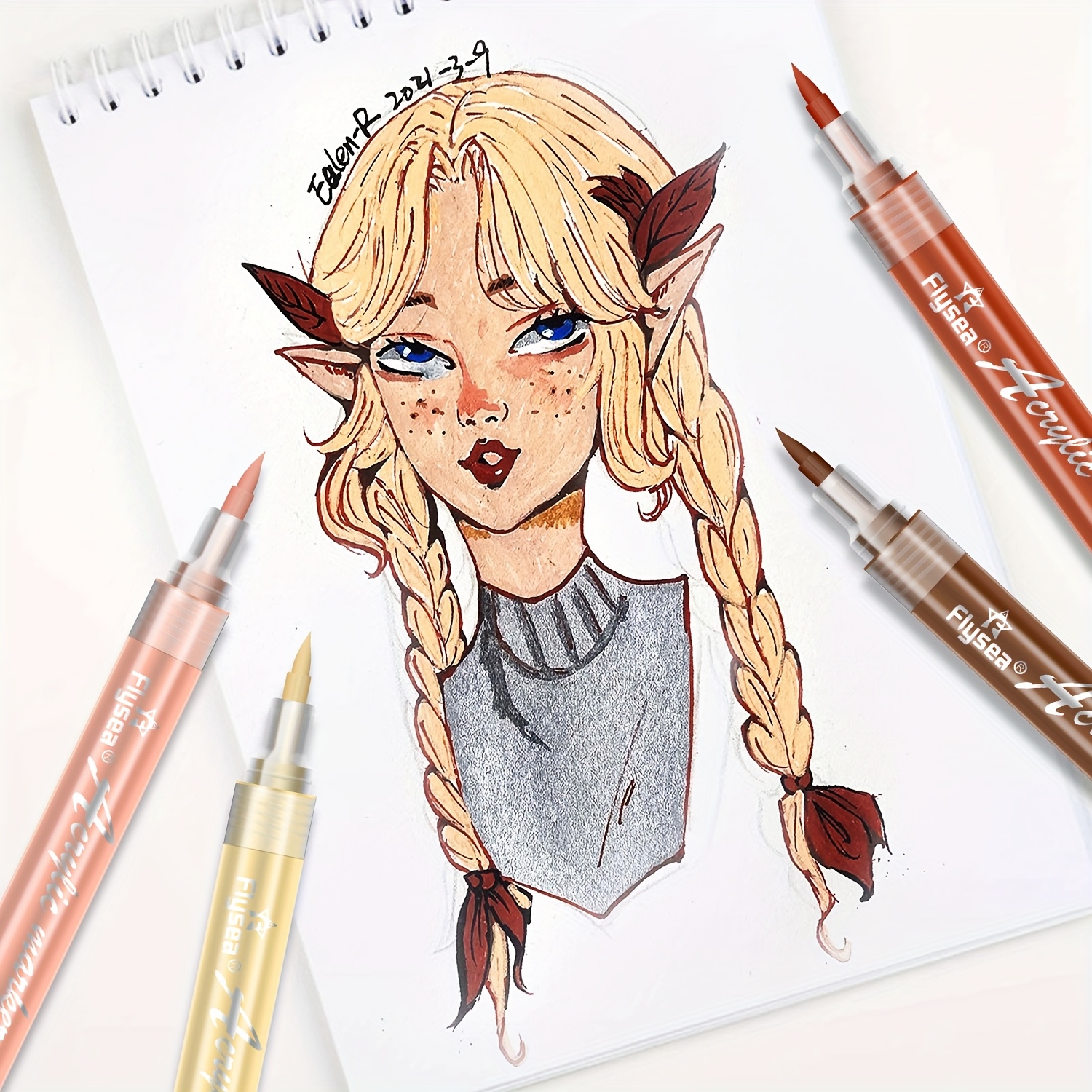 12-Color Acrylic Paint Marker Set for Multi-Surface Use