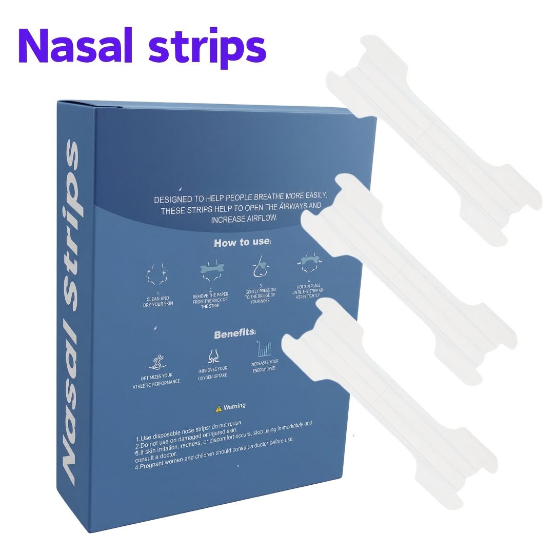 100pcs Pack Nasal Strips, Spring-action Nose , Discreet Invisible Strips For Sports & Travel