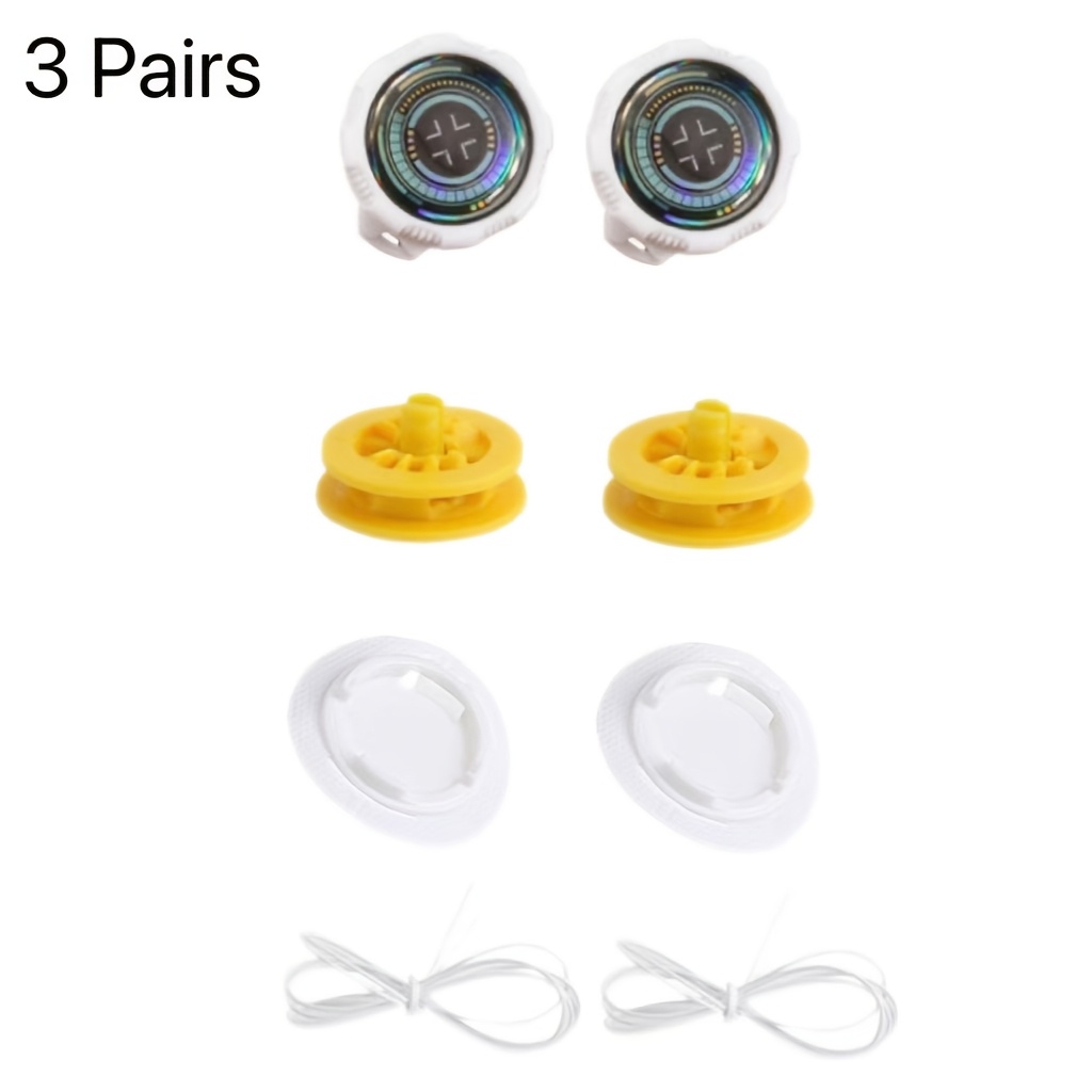 3pairs Rotating Buttons Shoelaces Rotating Buckles No-tie Lazy Shoelaces Quick And Convenient Rotary Buttons