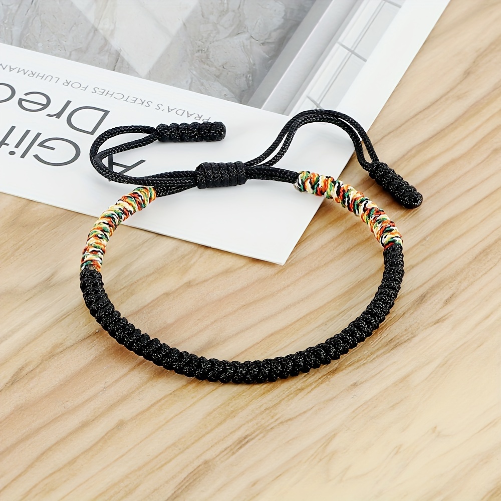 Multicolor Thread Woven Lucky Bracelet Women's Ethnic Jewelry Gift
