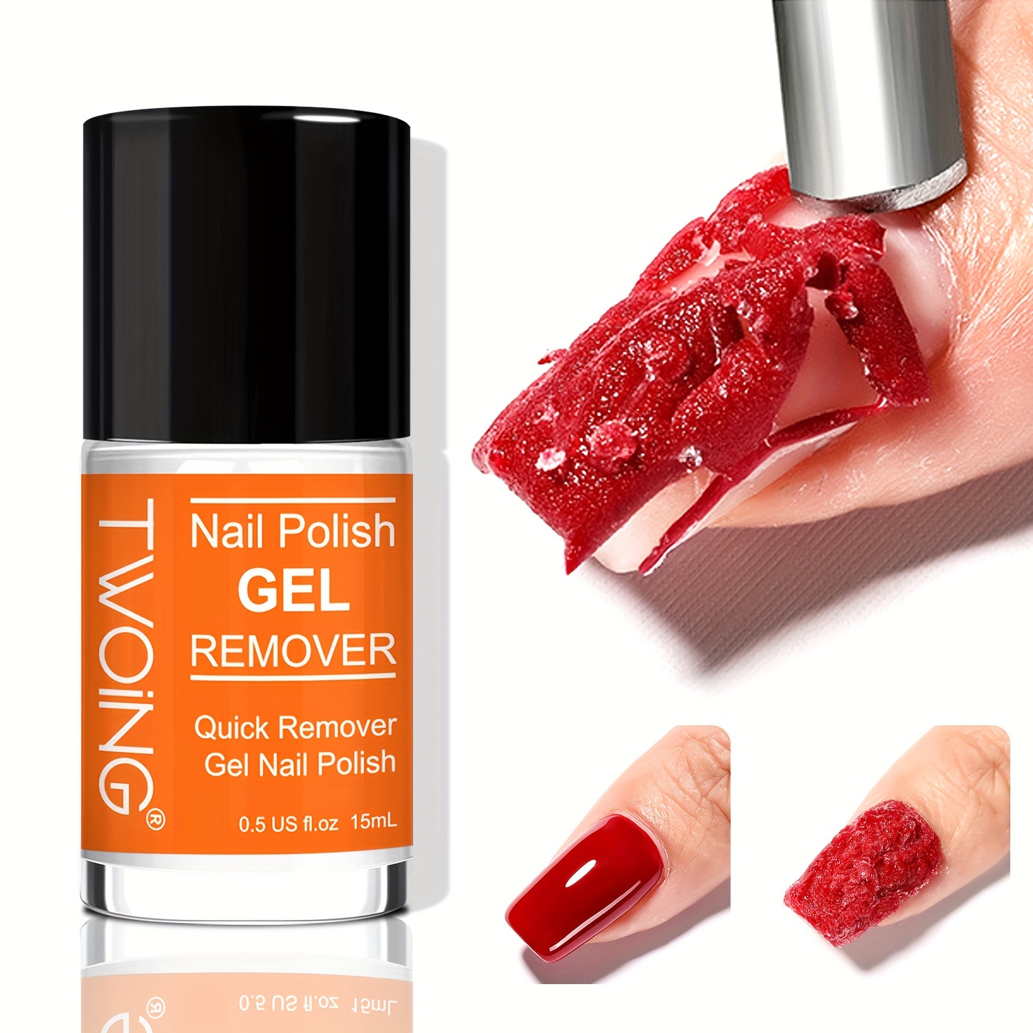 

Gel Nail Polish Remover, Quick & Easy Polish Remover In 2-3 Minutes, No Need Soaking Or Wrapping - 15ml