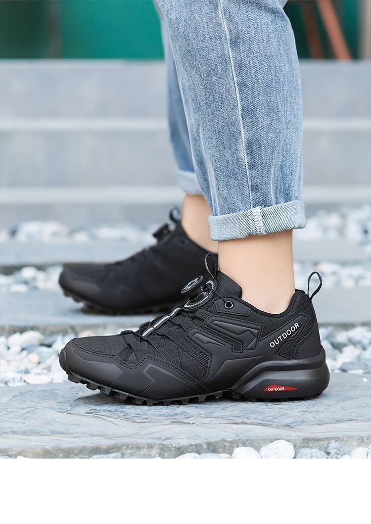 mens womens all terrain hiking outdoor shoes lightweight breathable trekking boots with md rubber anti skid sole cushioning insole brown white   for     unisex Product details 6