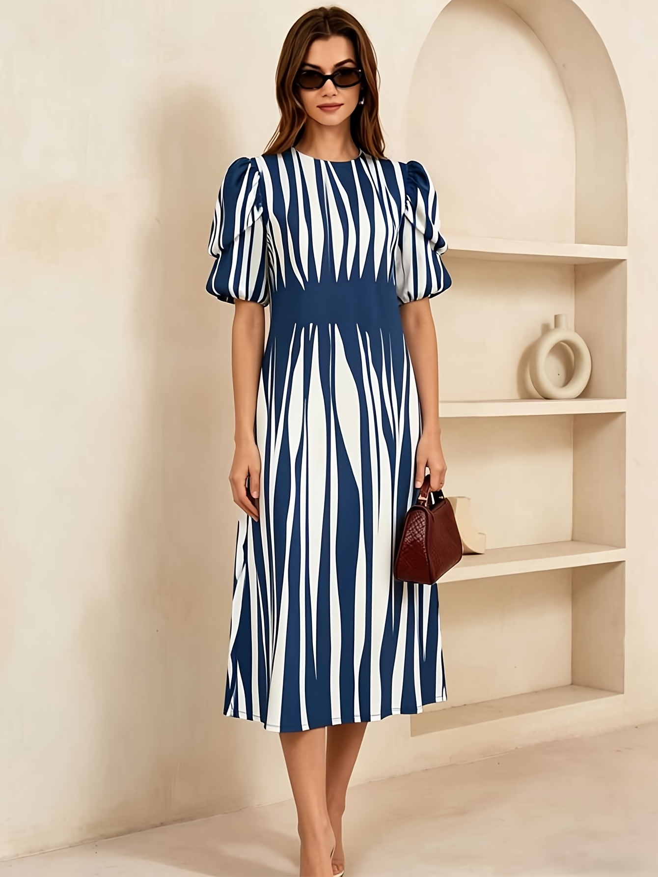 striped dresses sold on Temu United States