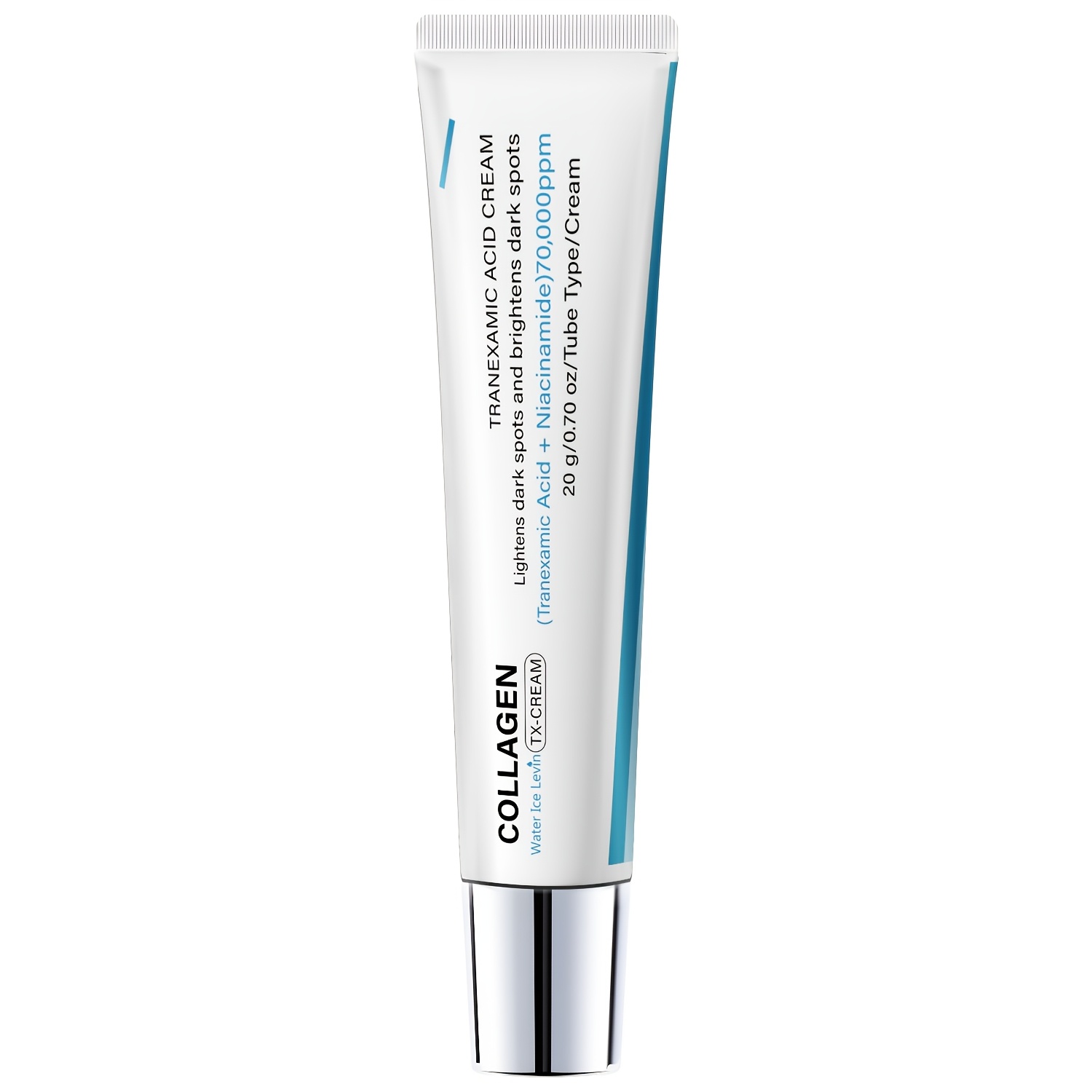 Kojic Acid & Collagen Cream, Dark Spots And Brightens Light Beige (kojic Acid + Niacinamide), 70,000ppm, 20g/0.70oz, Tube, Cream Type