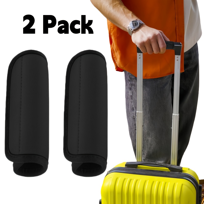 TEMU Lot de 2 protège-poignées de valise, essentiels de voyage, identifiants de bagages souples pour valises, en néoprène, protège-poignées de valise