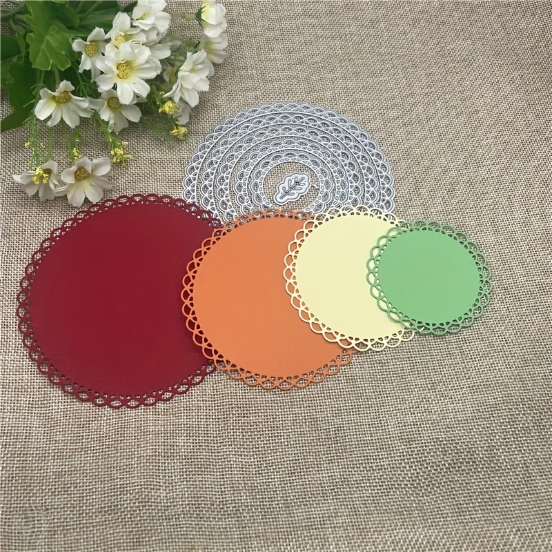 

6pcs/set Round Frame Card Mold Metal Cutting Mold Template Diy Decoration Embossing Handmade Template