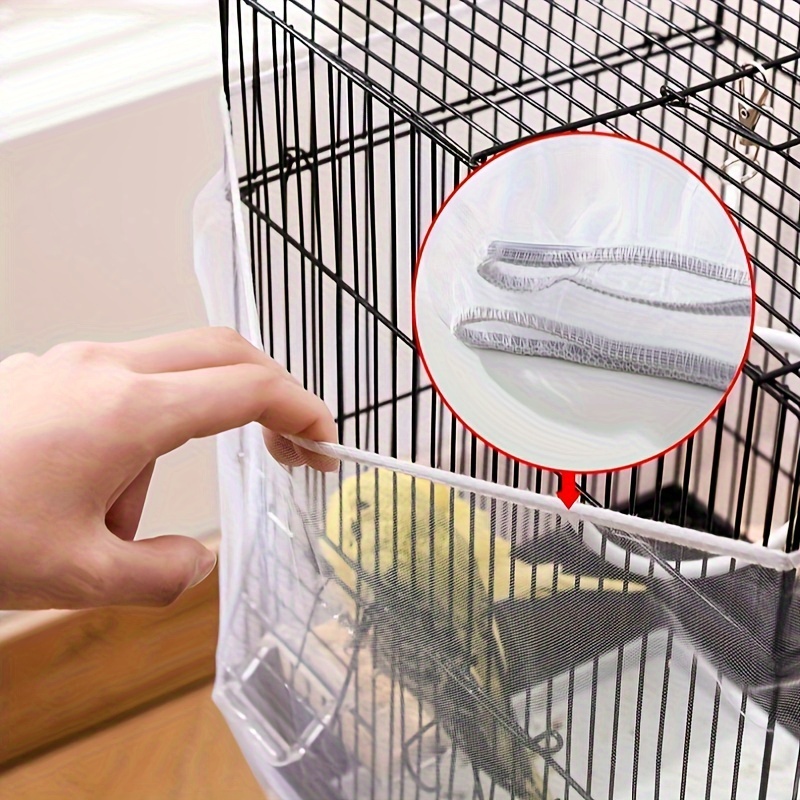 Bird Cage Seed Catcher Universal Birdcage Net Nylon - Temu