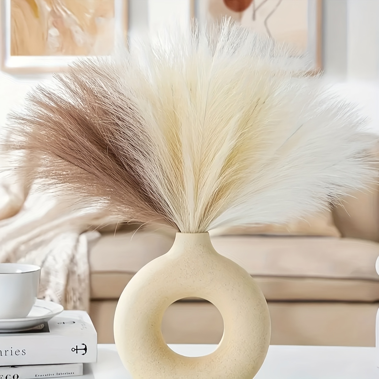 item picture 3/9 Artificial Pampas Grass Fake Reed Flowers Suitable for Vase Decoration Home Decor Wedding Engagement Living Room Spring Summer Autumn Winter Outdoor Decoration Perfect Choice, Best for Christmas, Perfect for Thanksgiving