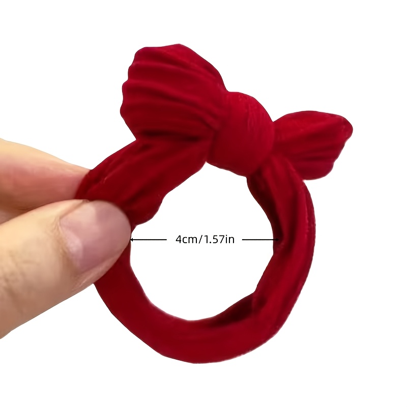 2pcs Red Ultra-Elastic Hair Ties with Non-Slip Grip