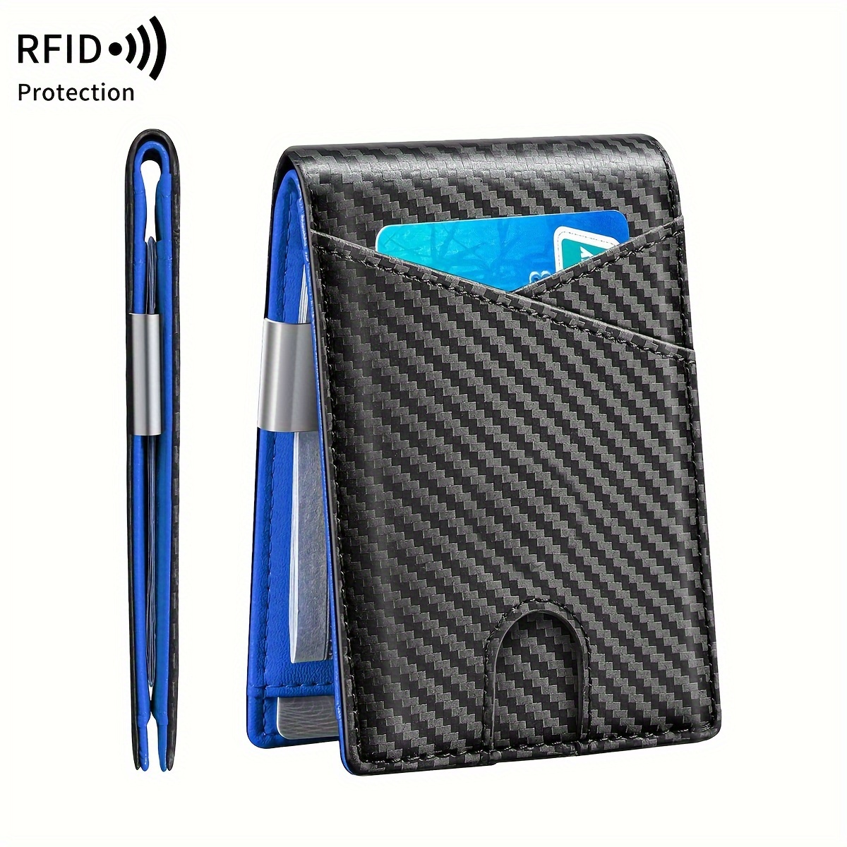 TEMU Rfid Blocking Multi-card Card Case Card Holder Minimalist Slim Front Clip Wallet