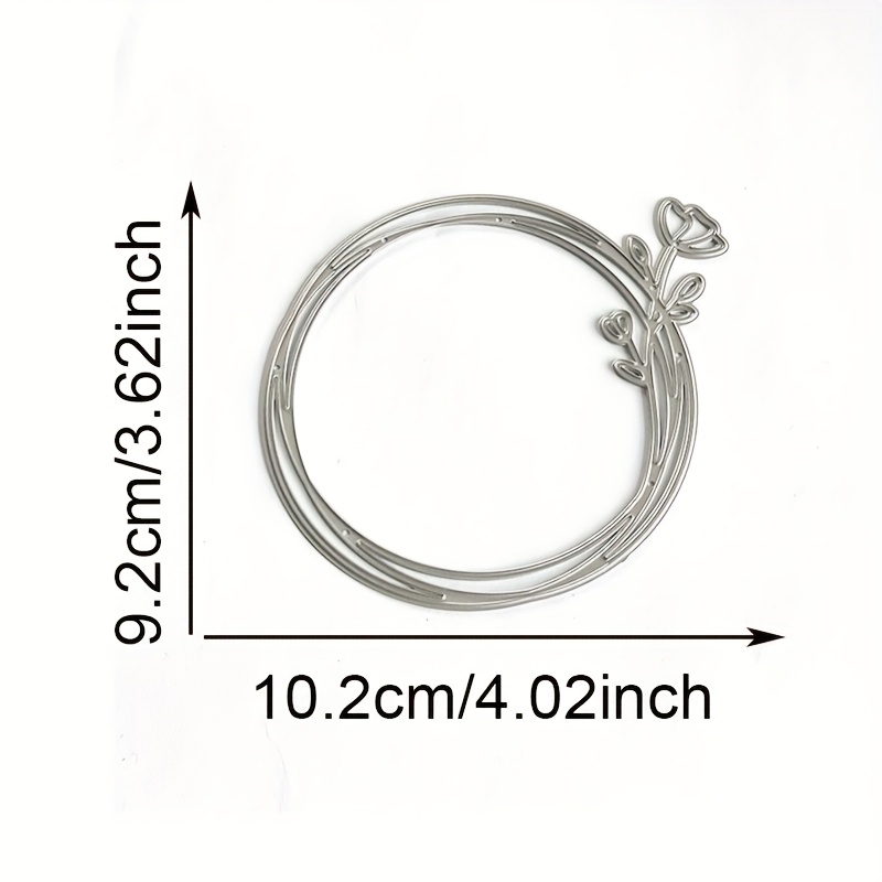 Image of 1pc Flower Circle Frame Metal Cutting Dies Stencils For Scrapbooking Photo Album Decorative Embossing Diy Paper Cards