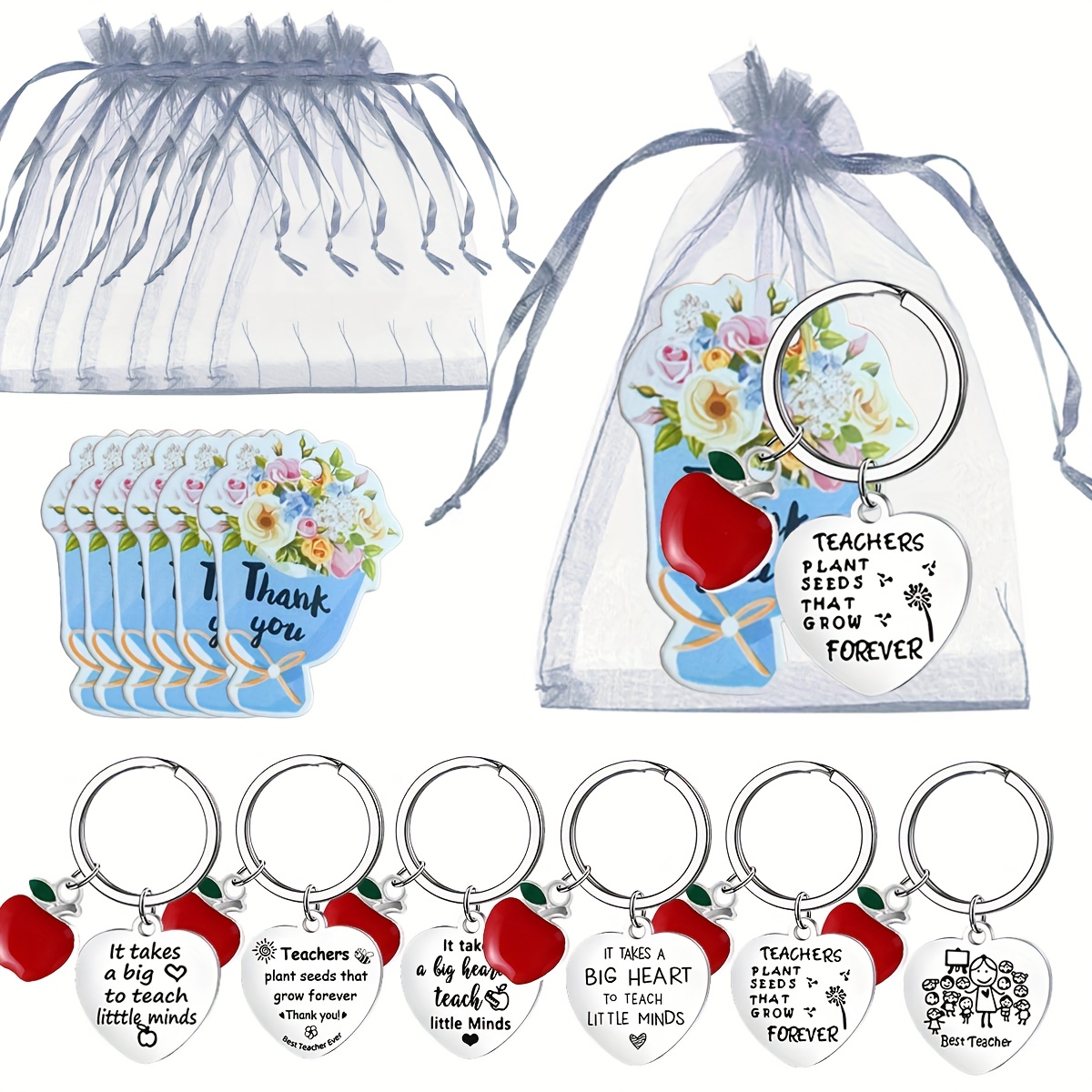 Dankeschön-Geschenk „It Takes A Village“ – Glasornament Für Lehrer, Kollegen, Chef, 8,9 Cm