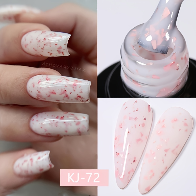 10ml glitter rubber nail gel polish   white   sequins soak off uv led   nail art varnish manicure - beauty & health - Temu Nigeria