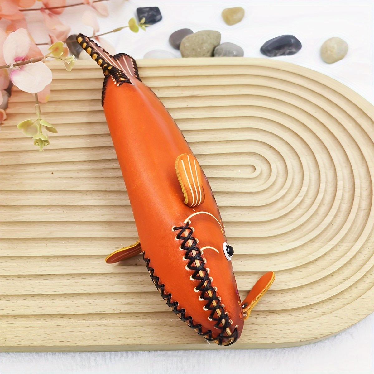 Fish cheapest shaped zippered pouch