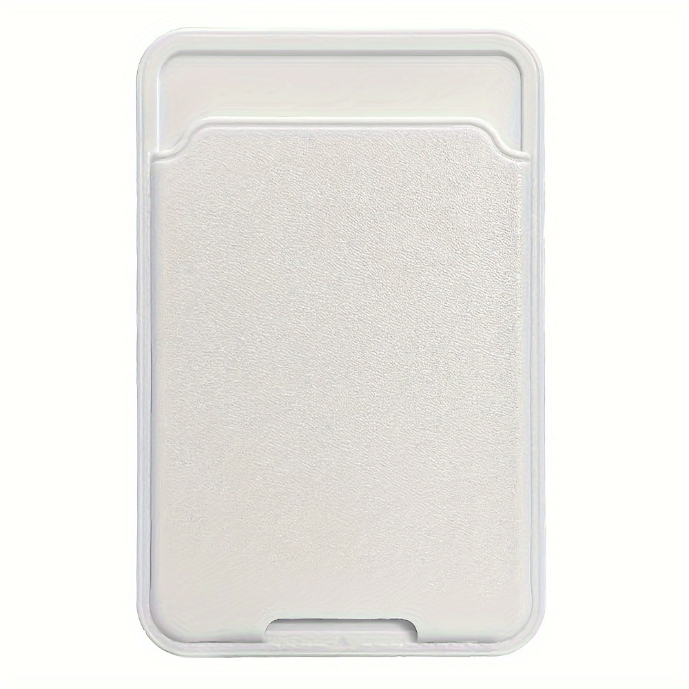 TEMU 2pcs New Style Phone Back Sticker Card Holder, Access Hard Plastic Business Id Badge Case In Solid Color, , Workplace Accessories, Sleek Card