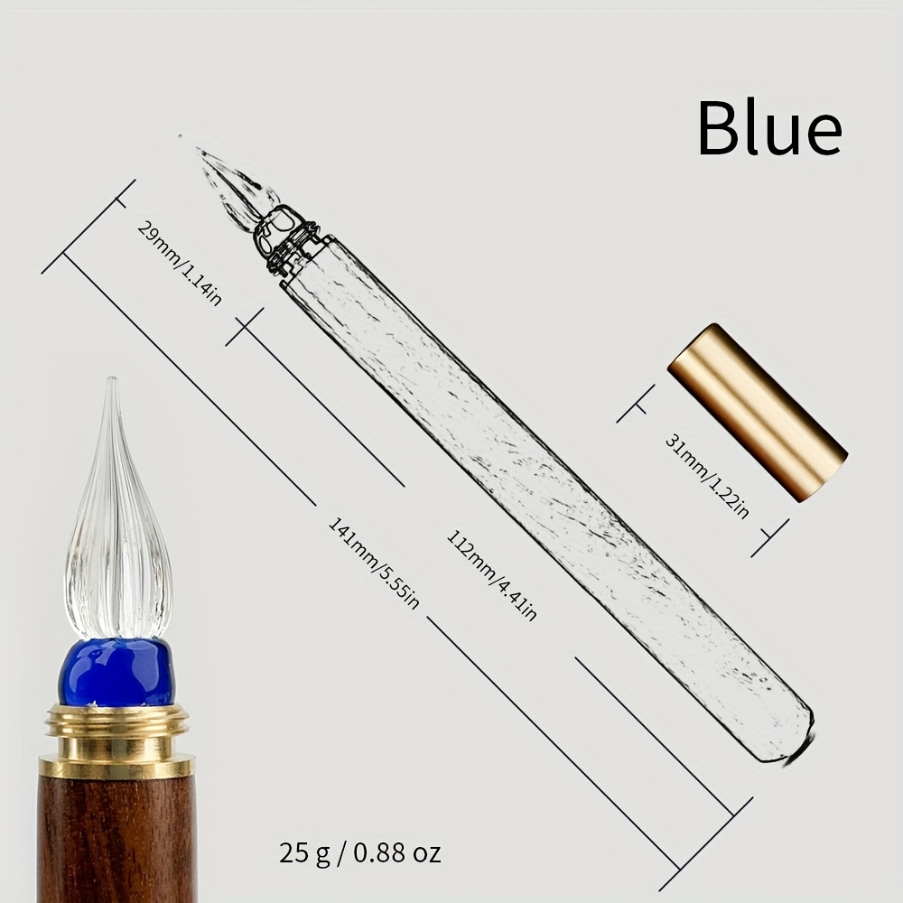 TEMU Seamiart 1pc Stylo à tremper en verre, parfait pour les étudiants en et comme cadeau de papeterie d'écriture