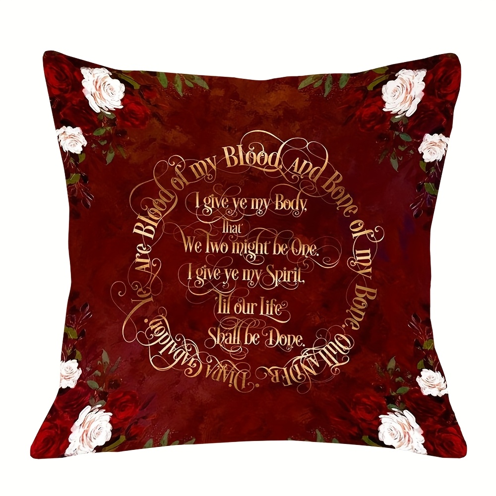 

Wedding Inspired 18x18 Inch Short Plush Pillow Cover - Soft, Polyester With Zipper Closure For Sofa & Home Decor
