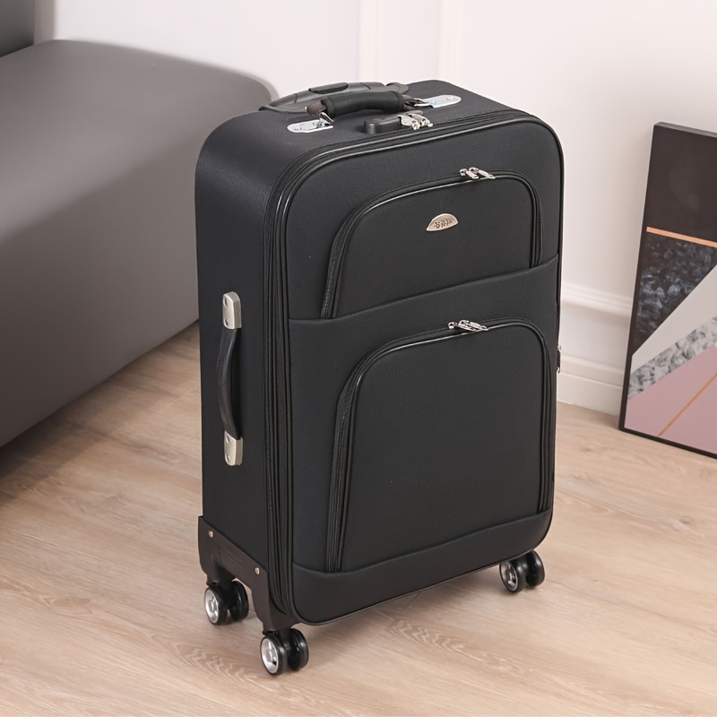 Image of Christmas Gift Oxford Fabric Trolley Suitcase For Men And Women, 20-inch 24-inch Travel Luggage With Spinner Wheels, Combination Lock Suitcase, Large Capacity